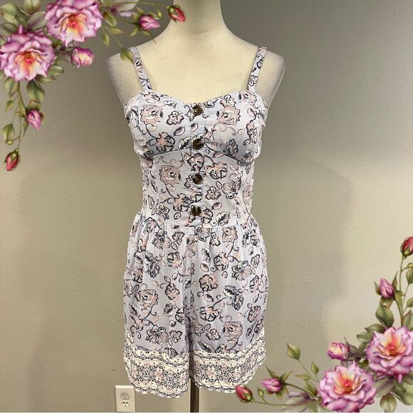 Wallflower Floral mini Romper with straps size small - Picture 1 of 14